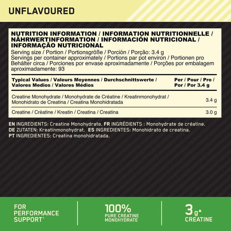 Micronised Creatine Powder - 317g - Optimum Nutrition