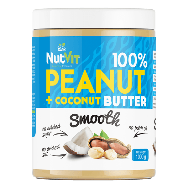 NutVit 100% Peanut + Coconut Butter 1000g - OstroVit