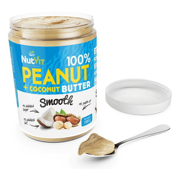 NutVit 100% Peanut + Coconut Butter 1000g - OstroVit