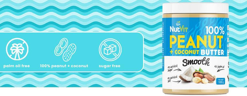 NutVit 100% Peanut + Coconut Butter 1000g - OstroVit