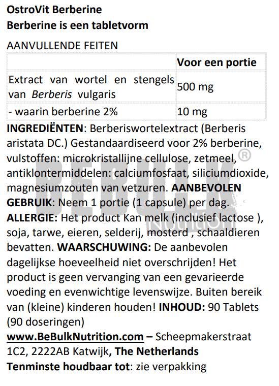 OstroVit Berberine 90 tabletten