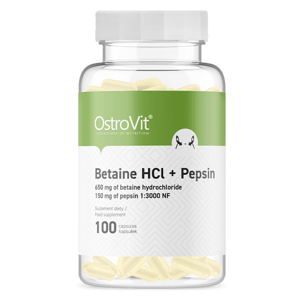 OstroVit Betaine HCl + Pepsine 100 capsules