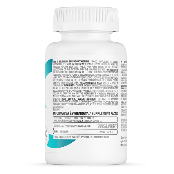 Selenium Selenomethionine 90 Tablets OstroVit