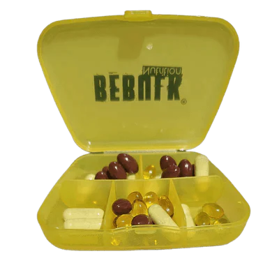 Testo Booster 90 capsules + BeBulk Nutrition Pillendoos