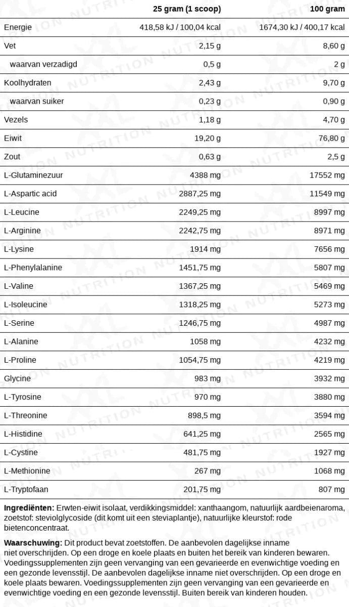 Vegan Protein - Vanille - 500 gram - XXL Nutrition