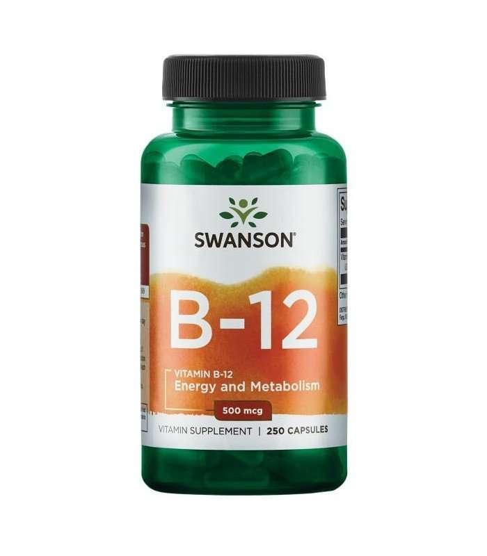 Vitamin B12 500mcg - 250 Capsules - Swanson