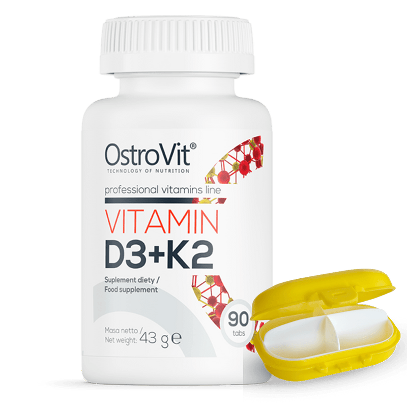 Vitamin D3 2000 IU + K2 100 µg - 90 Tablets - OstroVit