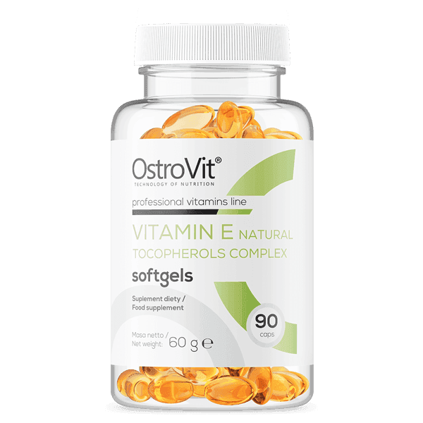 Vitamin E Natural Tocopherols Complex - 90 Softgels - OstroVit