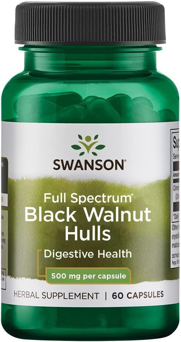 Zwarte Walnoot Schillen - 500mg - 60 Capsules - Swanson